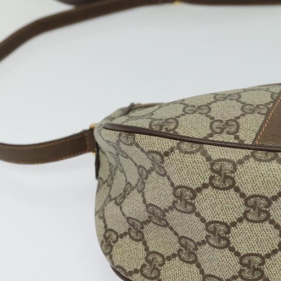 GUCCI GG Supreme Web Sherry Line Bag Pvc Beige Gold 89 02 032 - Picture 10 of 16